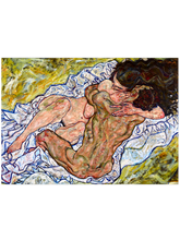 Egon Schiele The Embrace (Lovers II) - Art Print